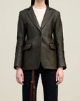 Raquel Single Breasted Blazer in Lambskin