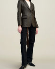 Raquel Single Breasted Blazer in Lambskin