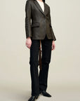 Raquel Single Breasted Blazer in Lambskin