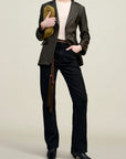 Raquel Single Breasted Blazer in Lambskin