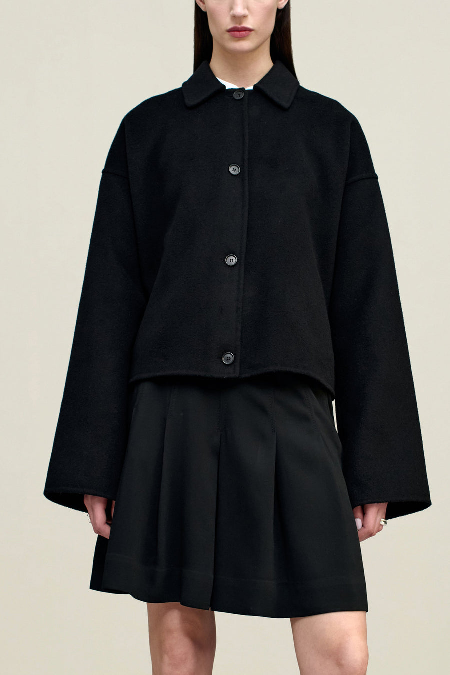 Abby Cropped Jacket in Cashmere Wool