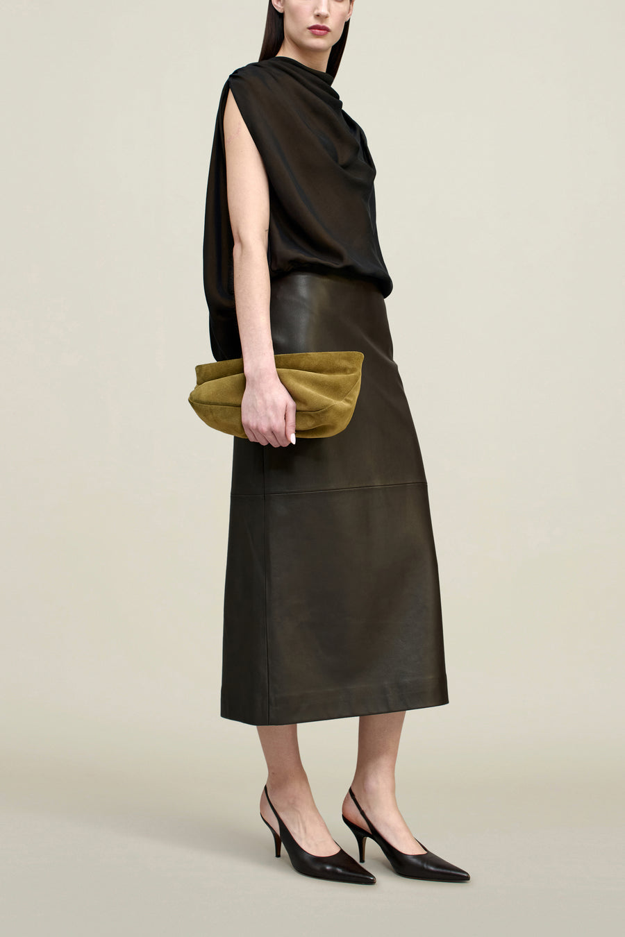 Naia Draped Top in Trapped Silk