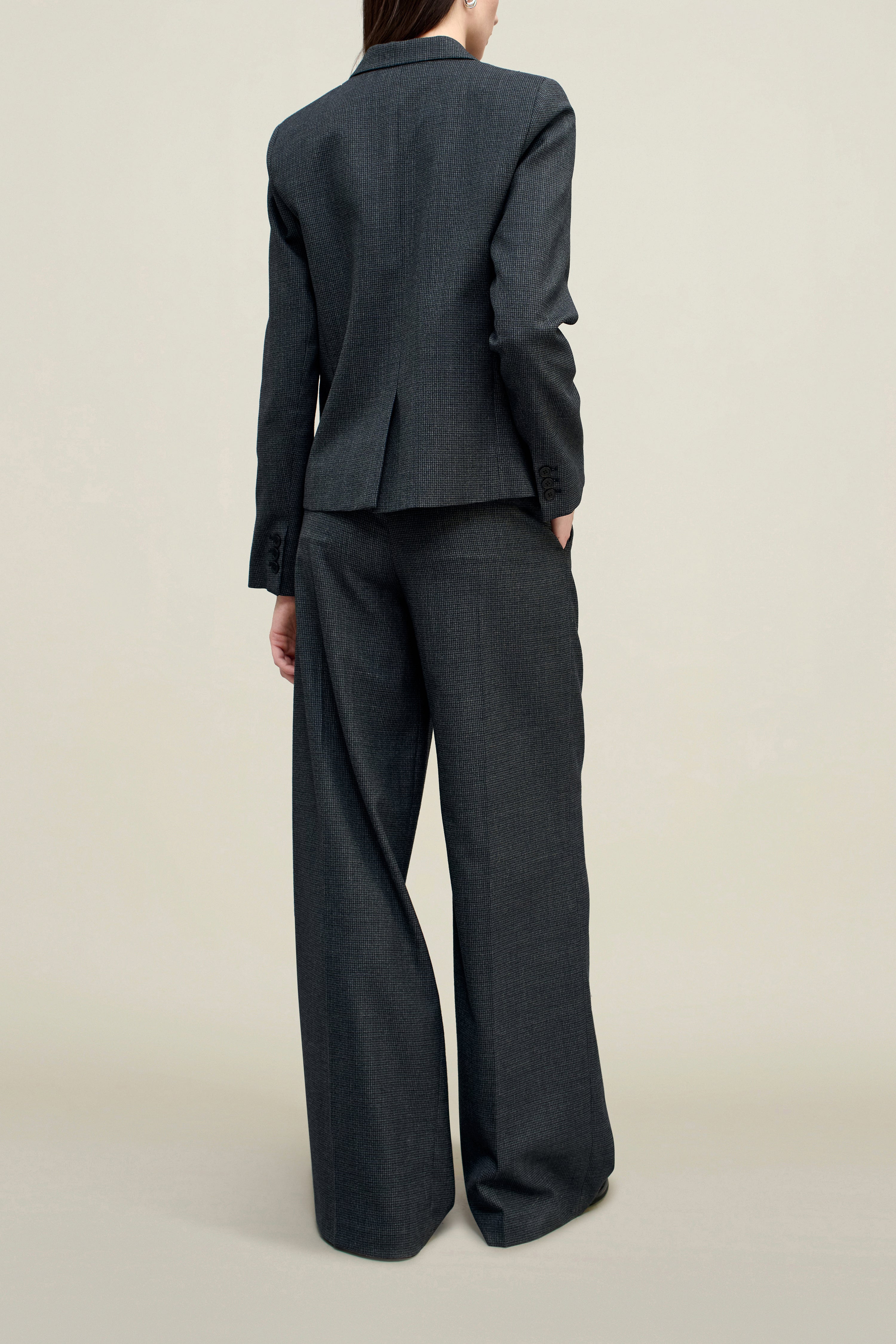 Iman Shrunken Blazer in Light Wool Suiting
