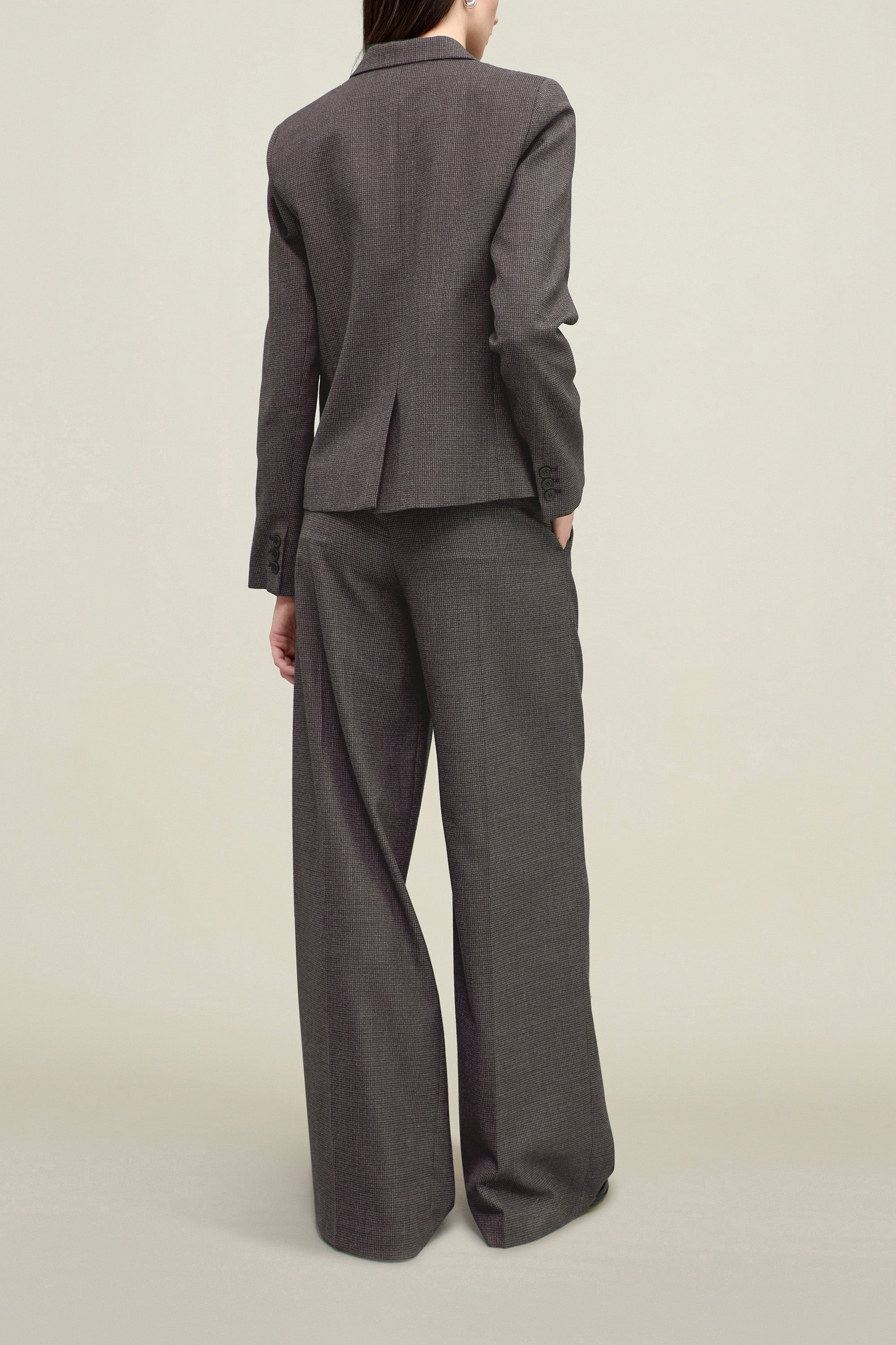 Iman Shrunken Blazer in Light Wool Suiting