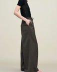 Wesley Drawstring Trouser in Light Wool Suiting
