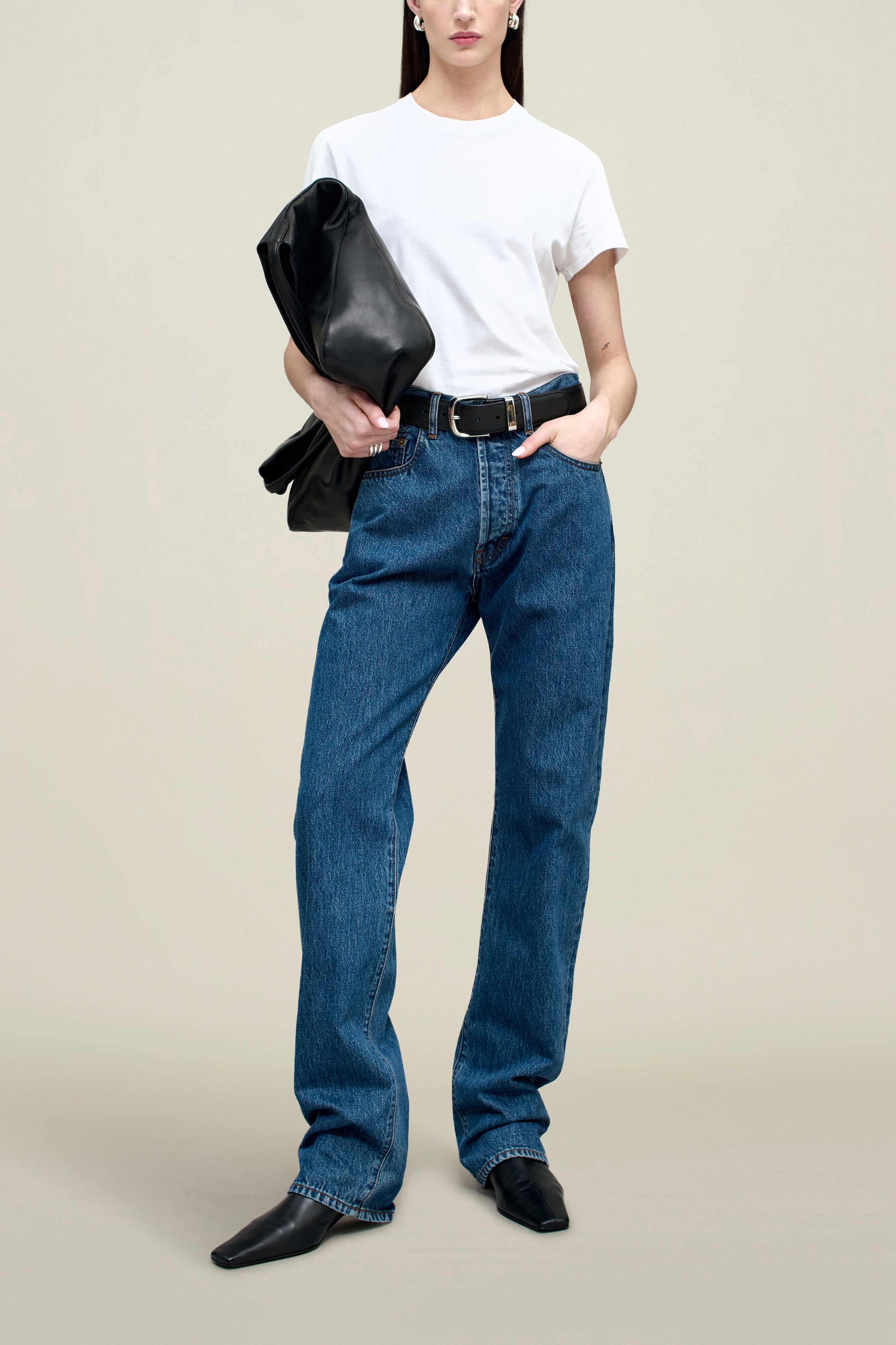Gabby Tapered Jean in Cotton Denim