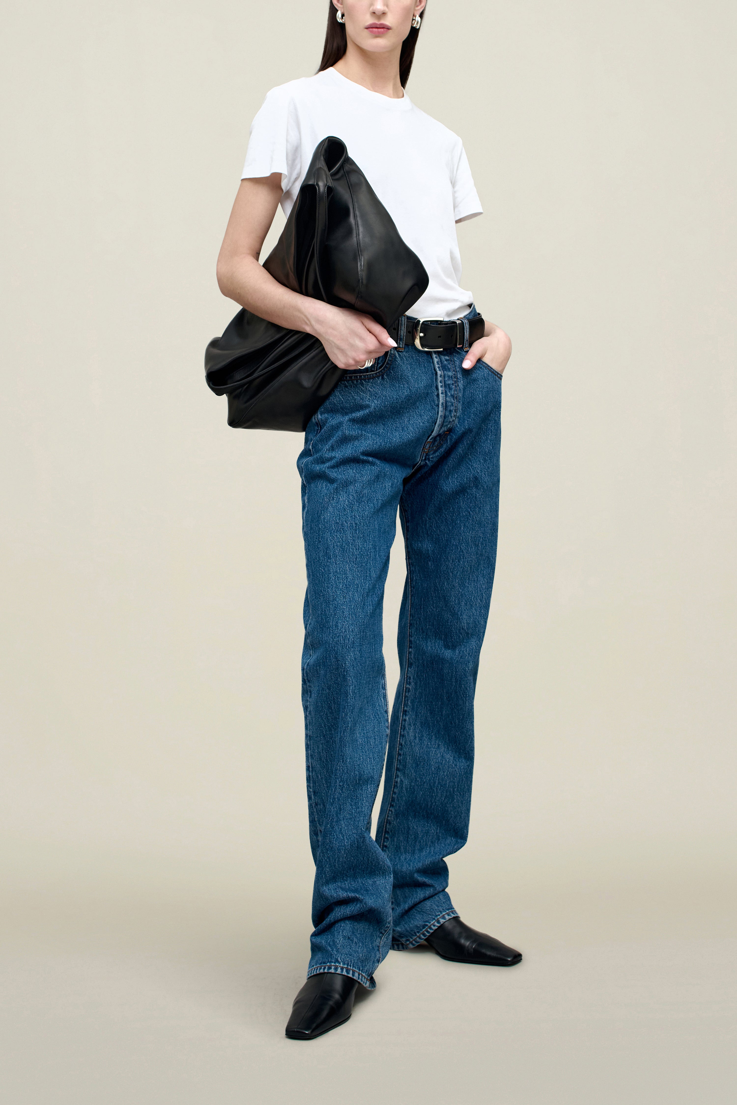 Gabby Tapered Jean in Cotton Denim