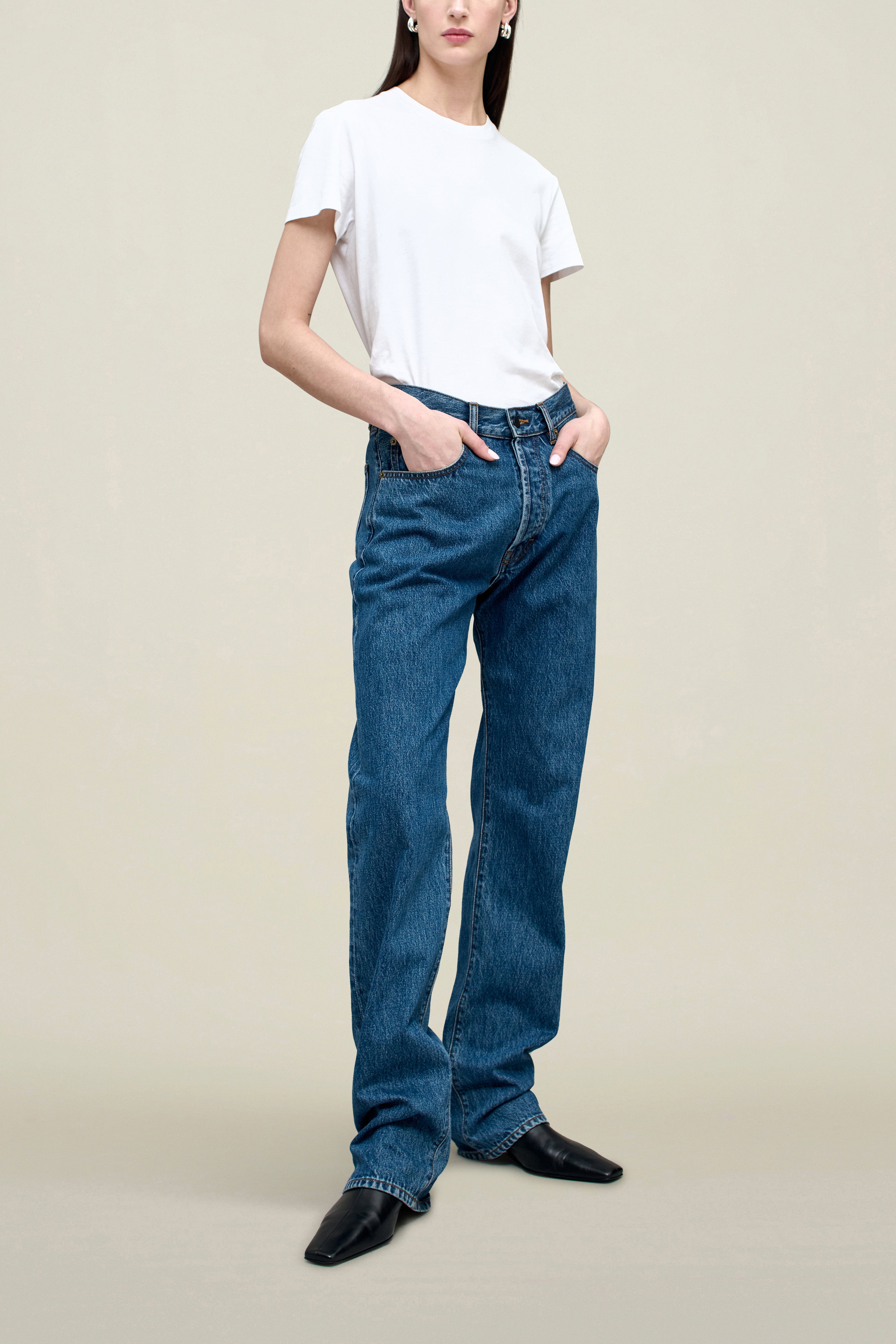 Gabby Tapered Jean in Cotton Denim