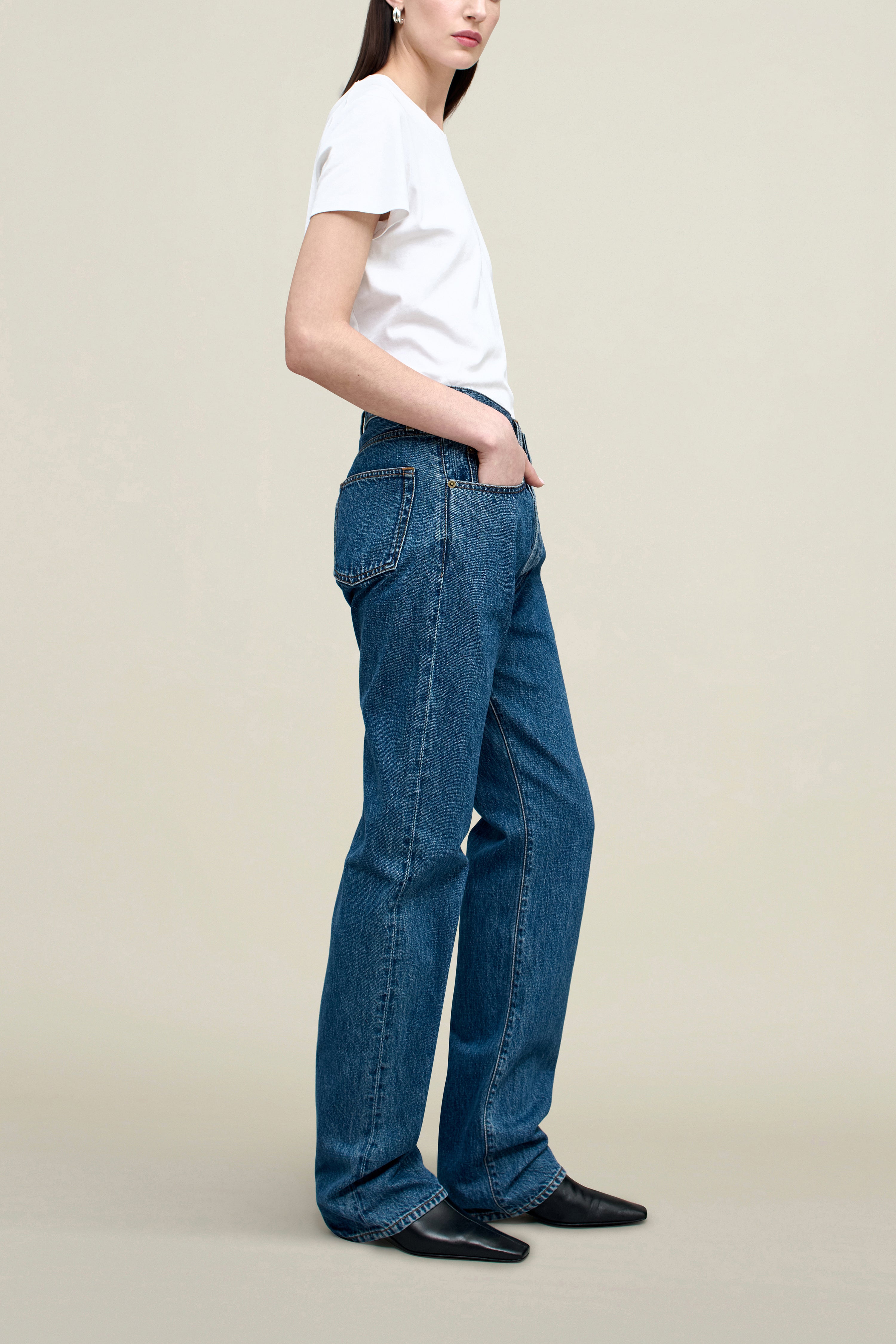 Gabby Tapered Jean in Cotton Denim