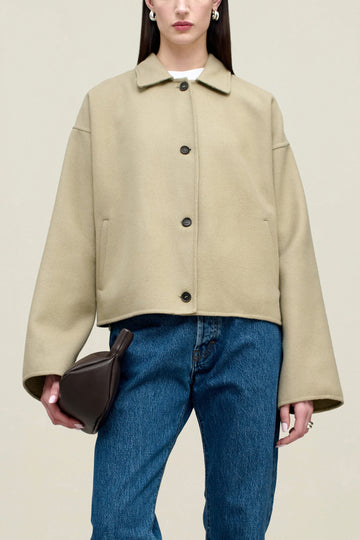 Abby Cropped Jacket in Virgin Wool