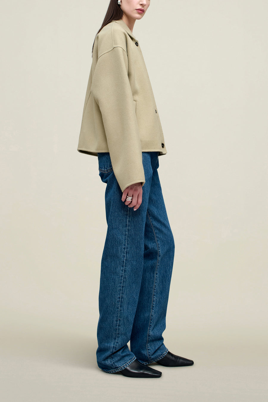 Abby Cropped Jacket in Virgin Wool