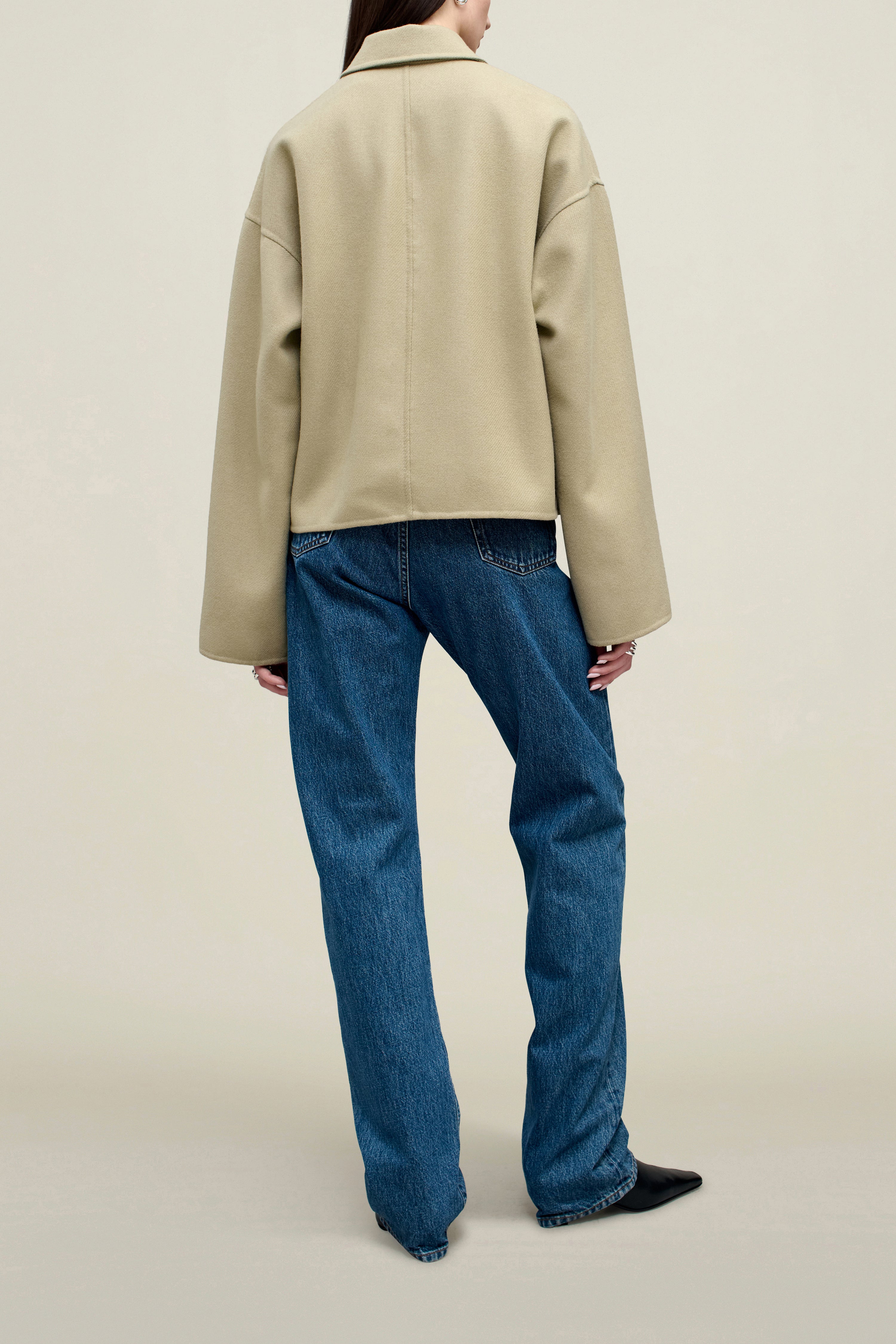 Abby Cropped Jacket in Virgin Wool