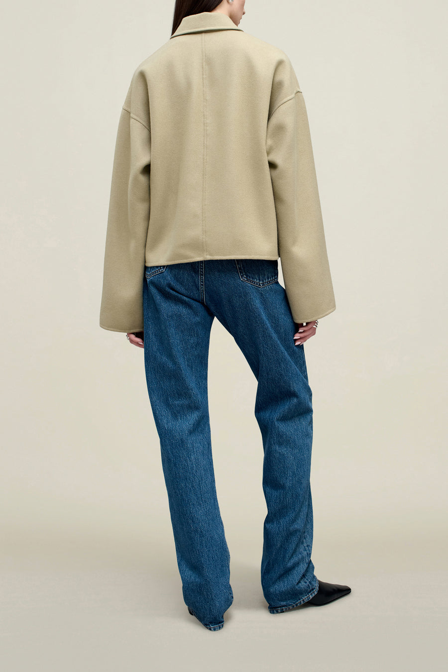 Abby Cropped Jacket in Virgin Wool