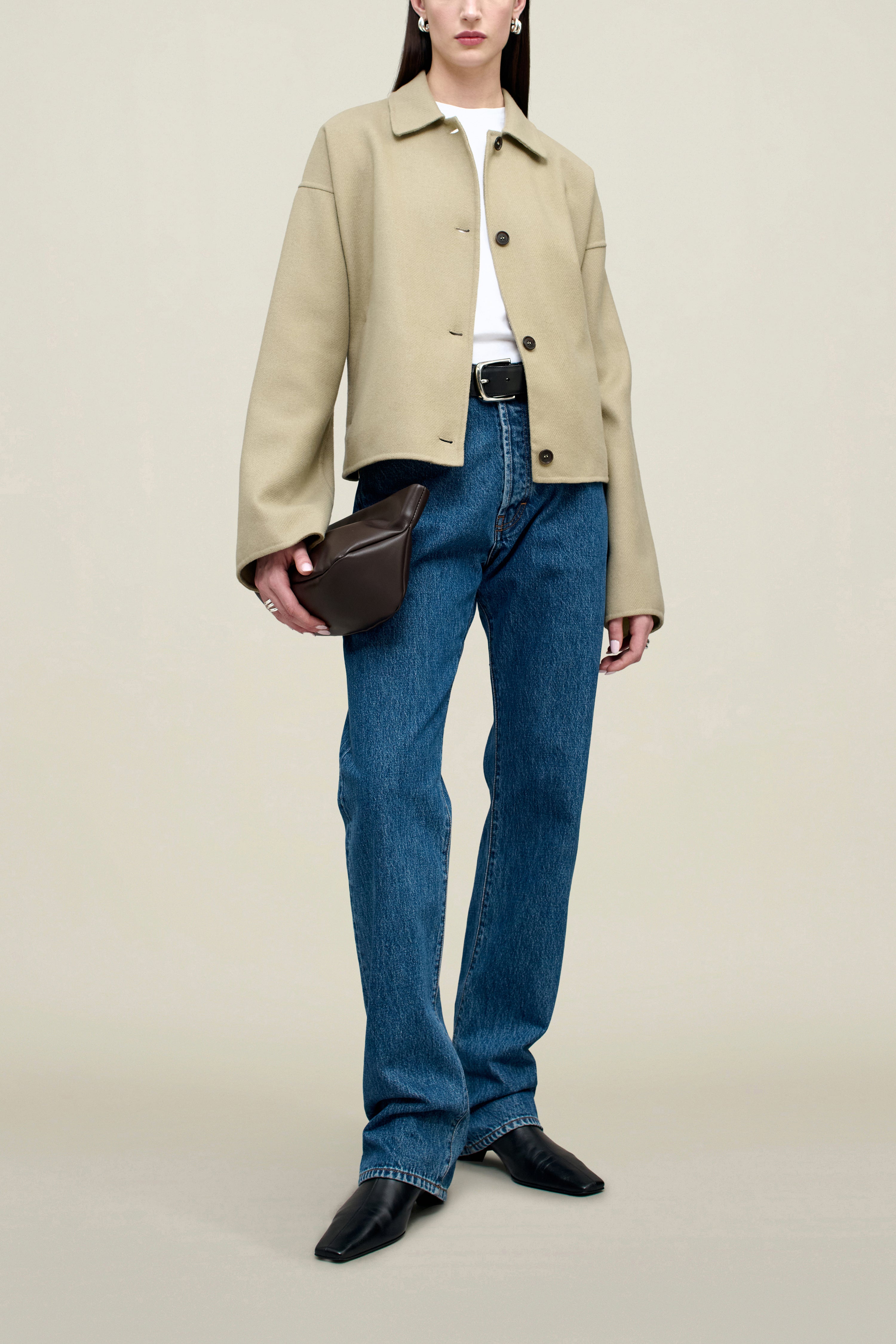 Abby Cropped Jacket in Virgin Wool