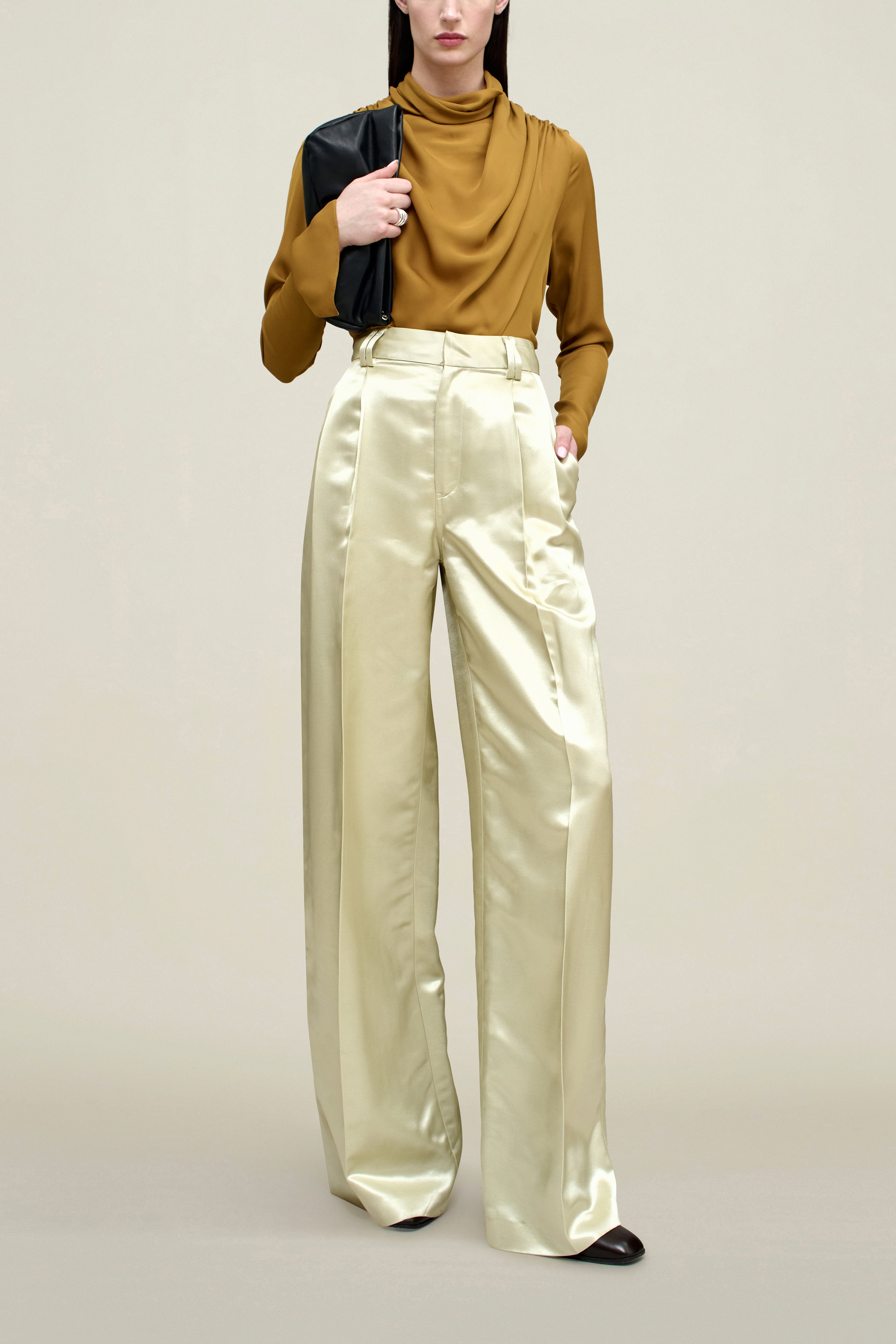 Fatima Trouser in Liquid Twill