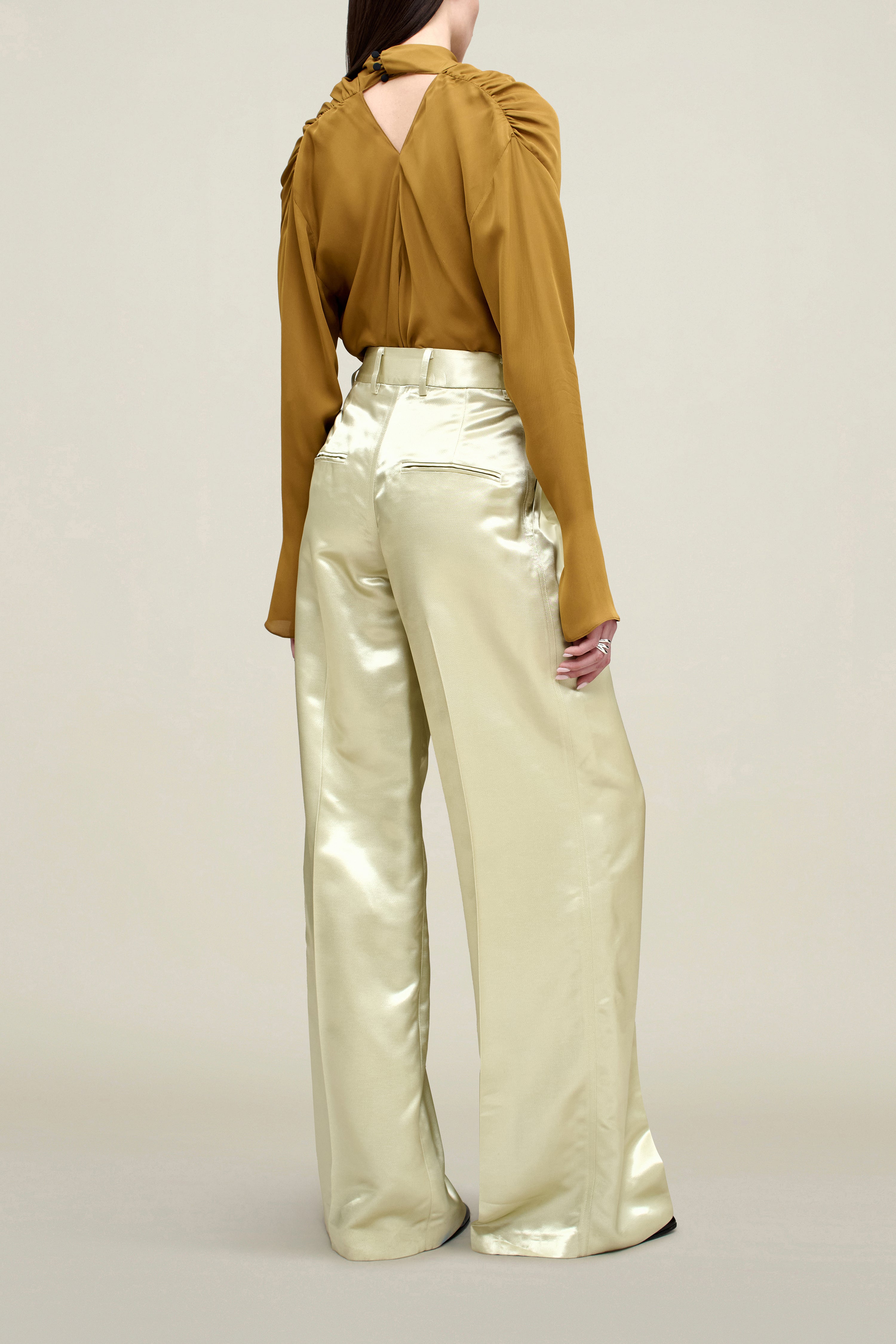 Fatima Trouser in Liquid Twill