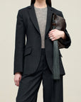 Raquel Single Breasted Blazer in Light Wool Suiting