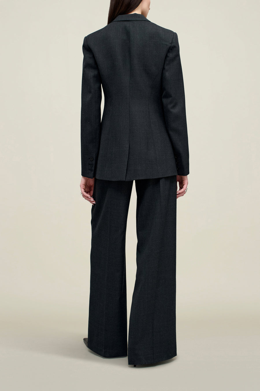 Raquel Single Breasted Blazer in Light Wool Suiting