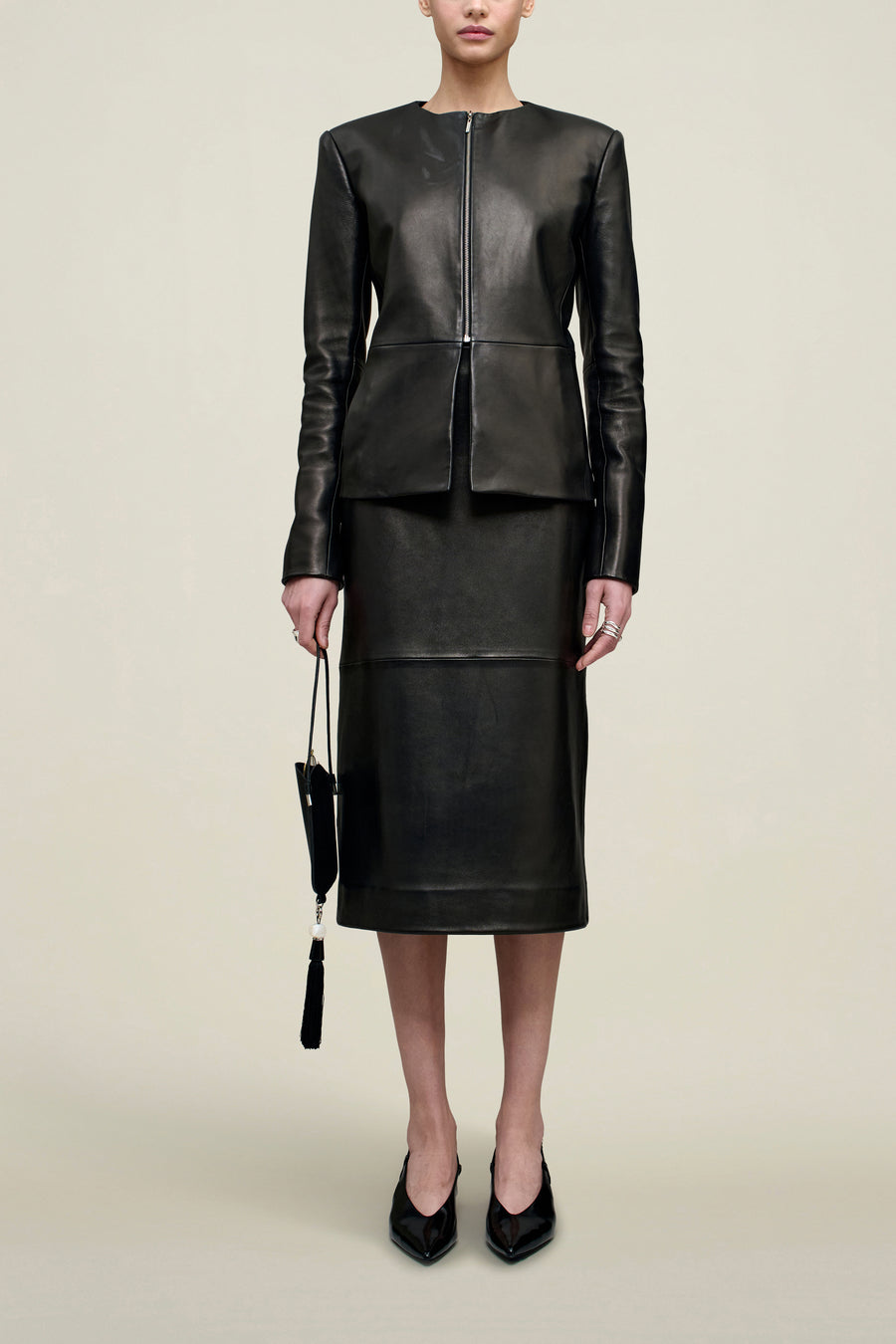 Emilee Pencil Skirt in Lambskin