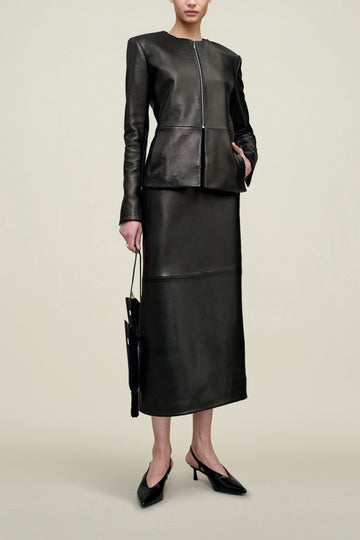 Emilee Pencil Skirt in Lambskin