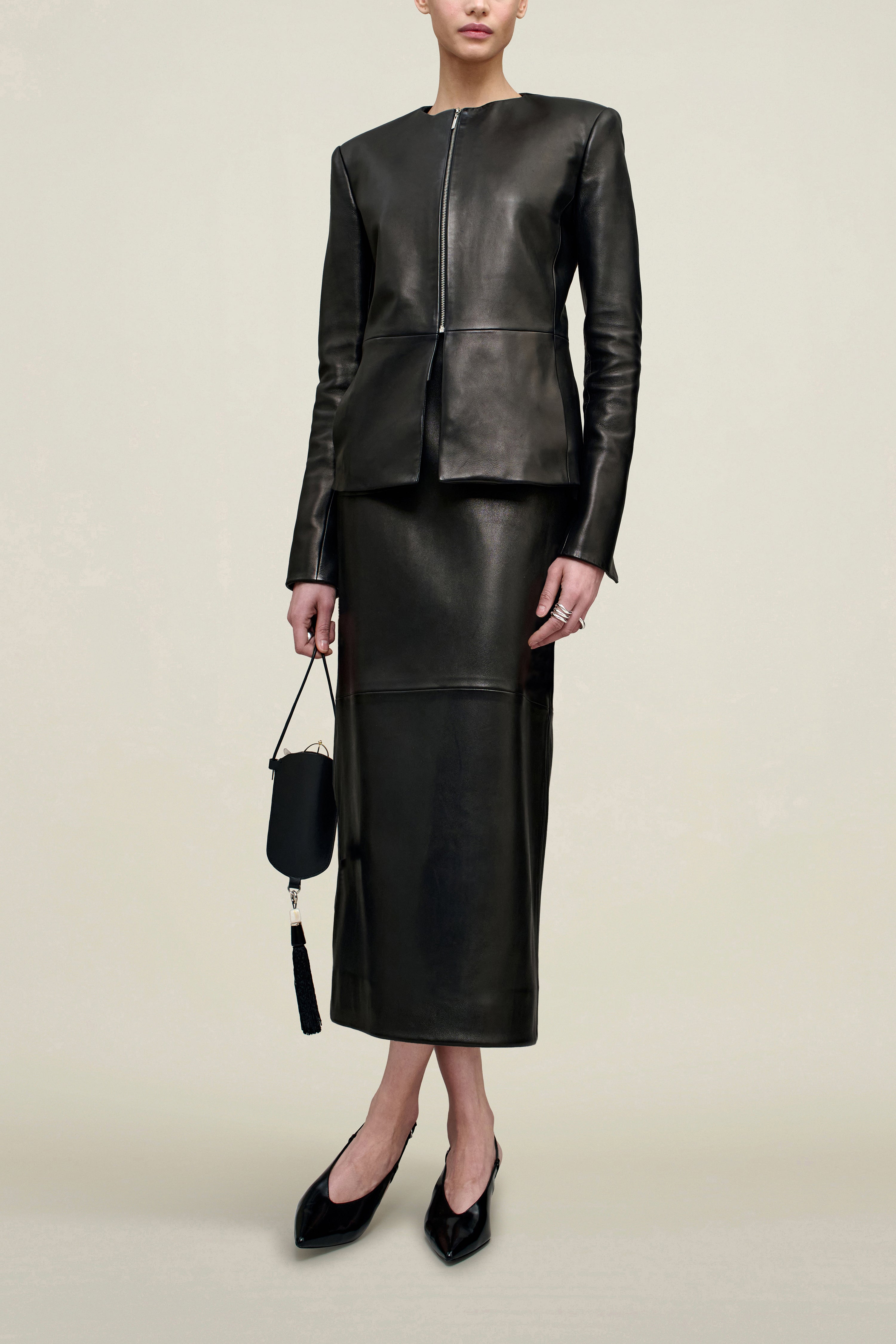 Emilee Pencil Skirt in Lambskin