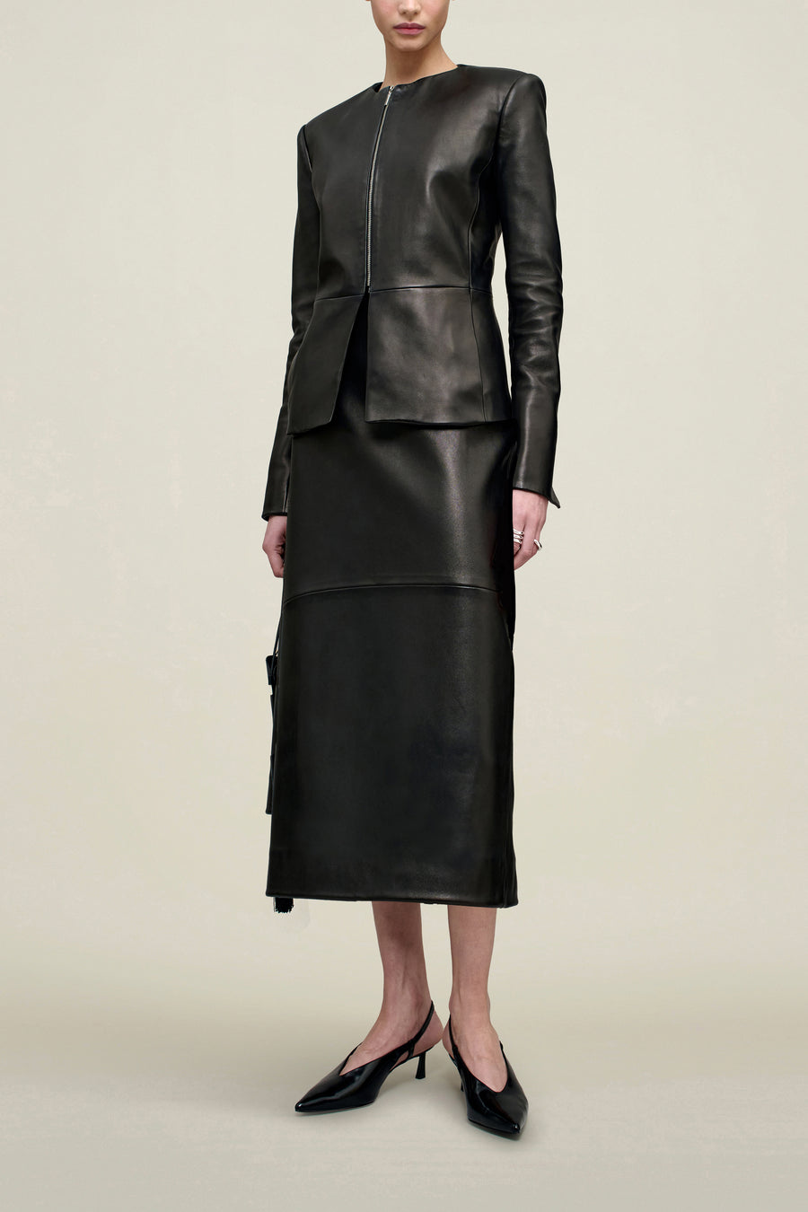 Emilee Pencil Skirt in Lambskin