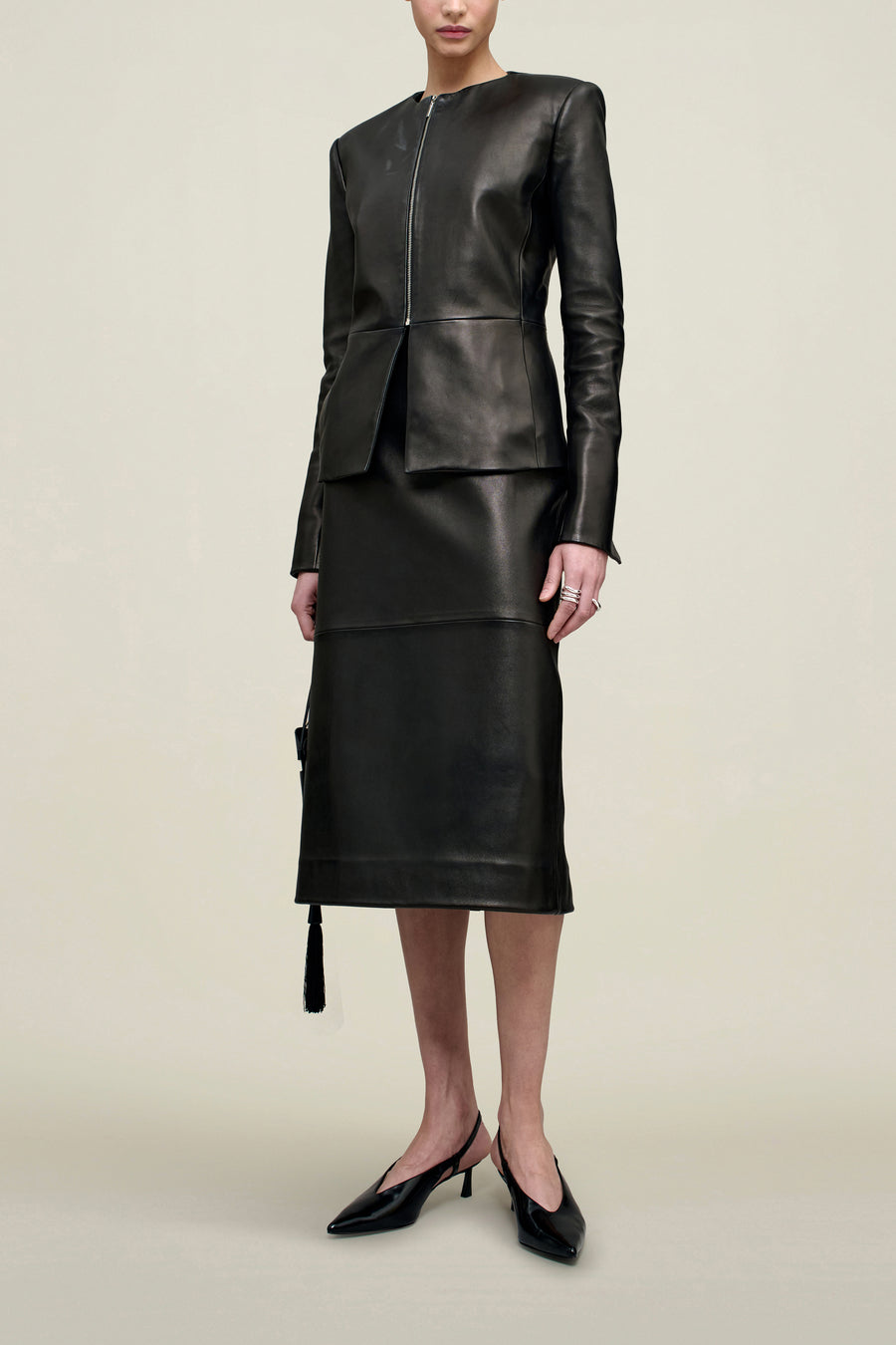 Emilee Pencil Skirt in Lambskin