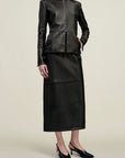 Emilee Pencil Skirt in Lambskin
