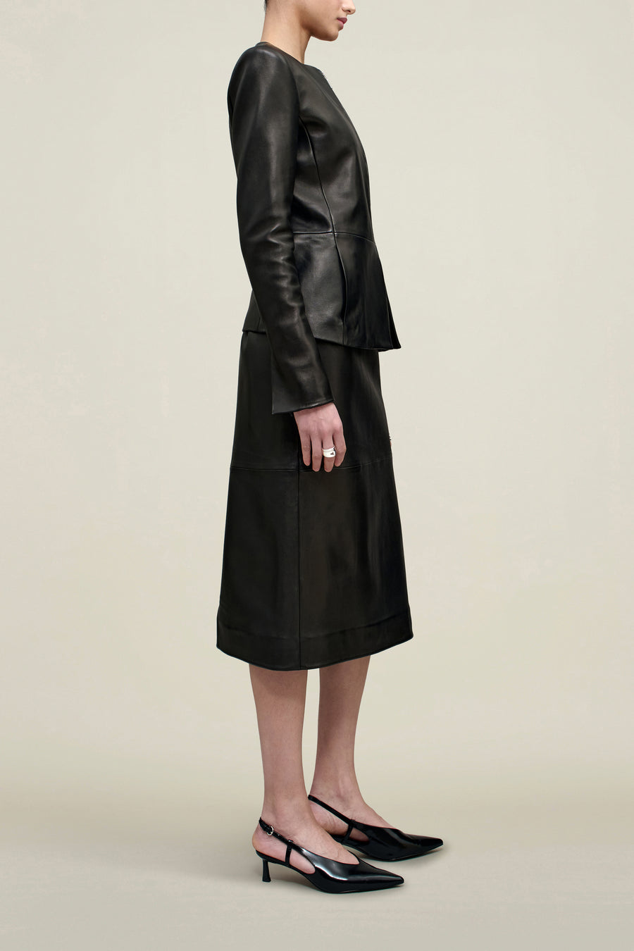 Emilee Pencil Skirt in Lambskin