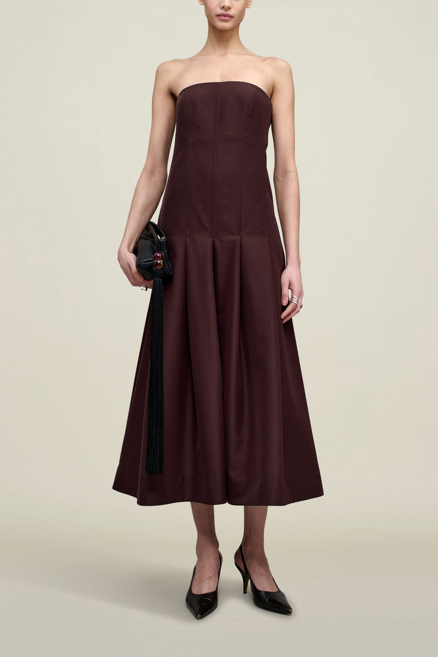 wool pleated dress Eunice Pleated Dress in Wool Blend XS/P