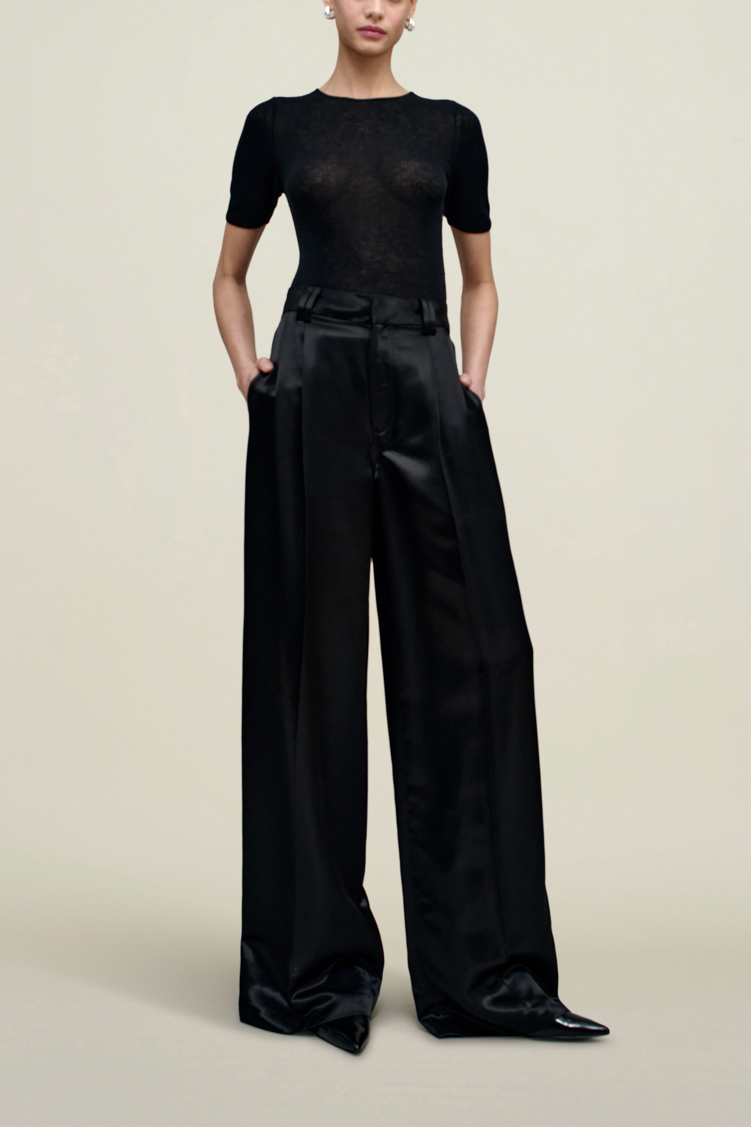 Fatima Trouser in Liquid Twill