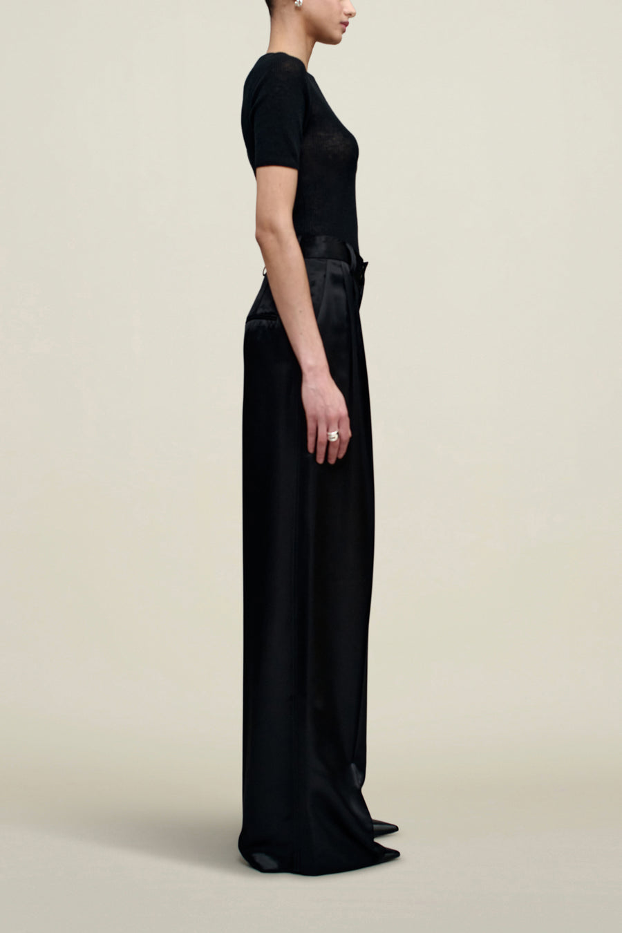 Fatima Trouser in Liquid Twill