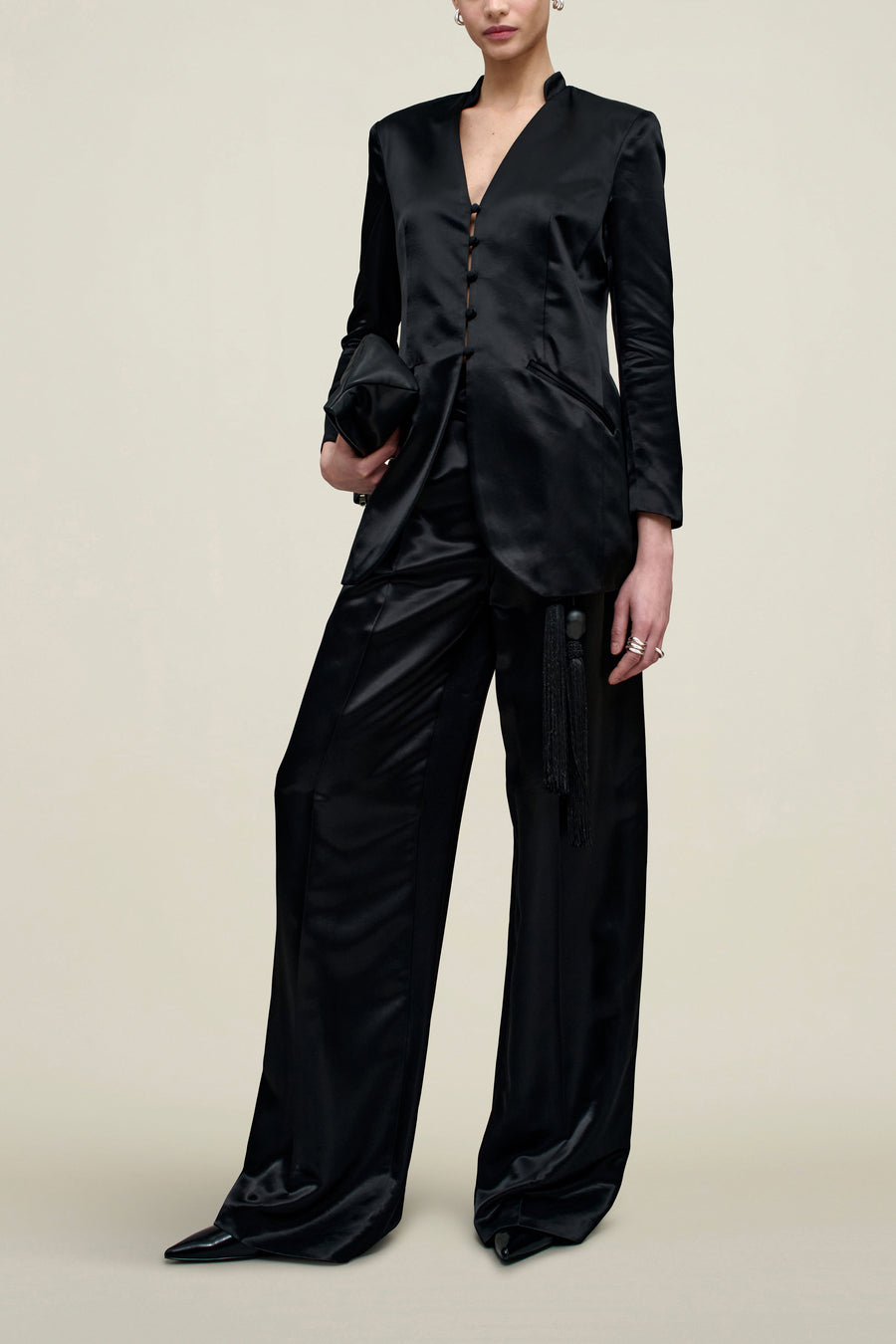 Ona Blazer in Liquid Twill