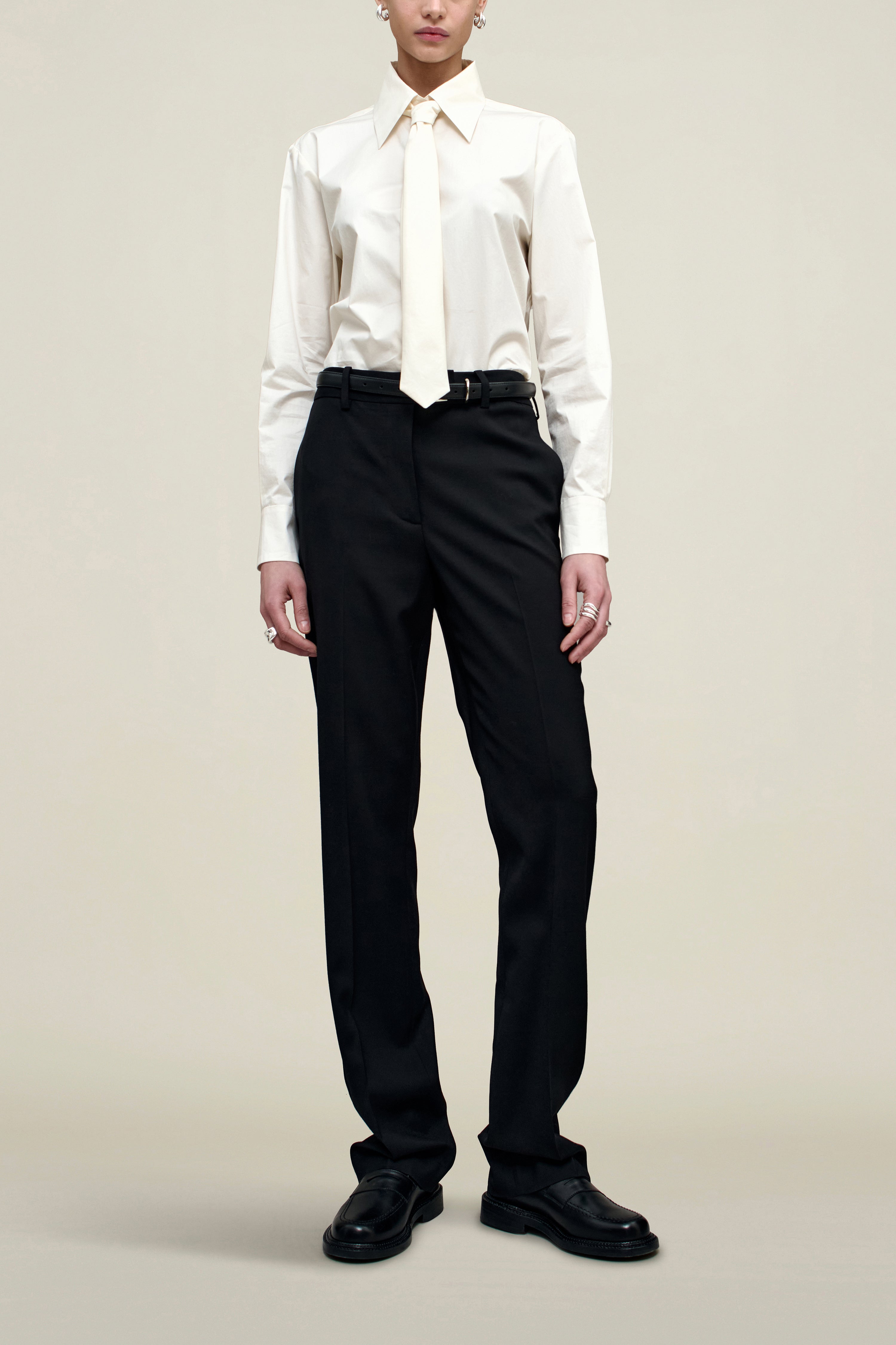Charlie Long Trouser in Viscose Wool