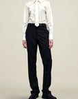 Charlie Long Trouser in Viscose Wool