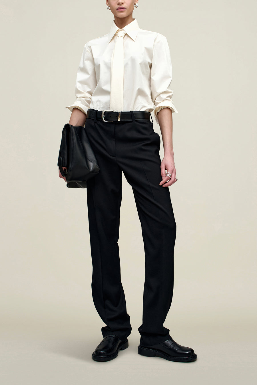 Charlie Long Trouser in Viscose Wool