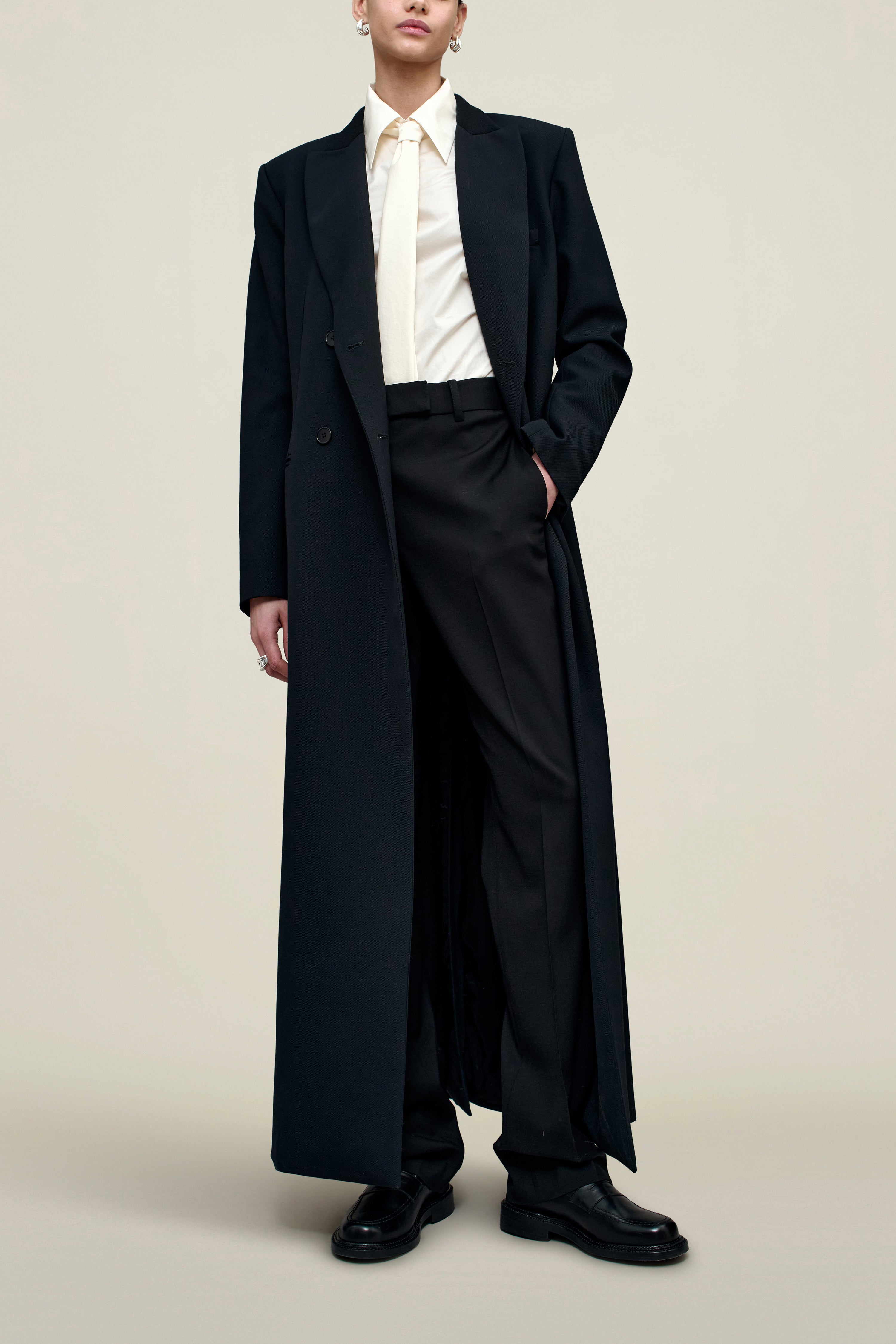 Palmer Coat in Sergeant Twill Combo