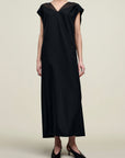 Sabel Cocoon Dress in Chiffon Gazar Combo