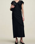Sabel Cocoon Dress in Chiffon Gazar Combo