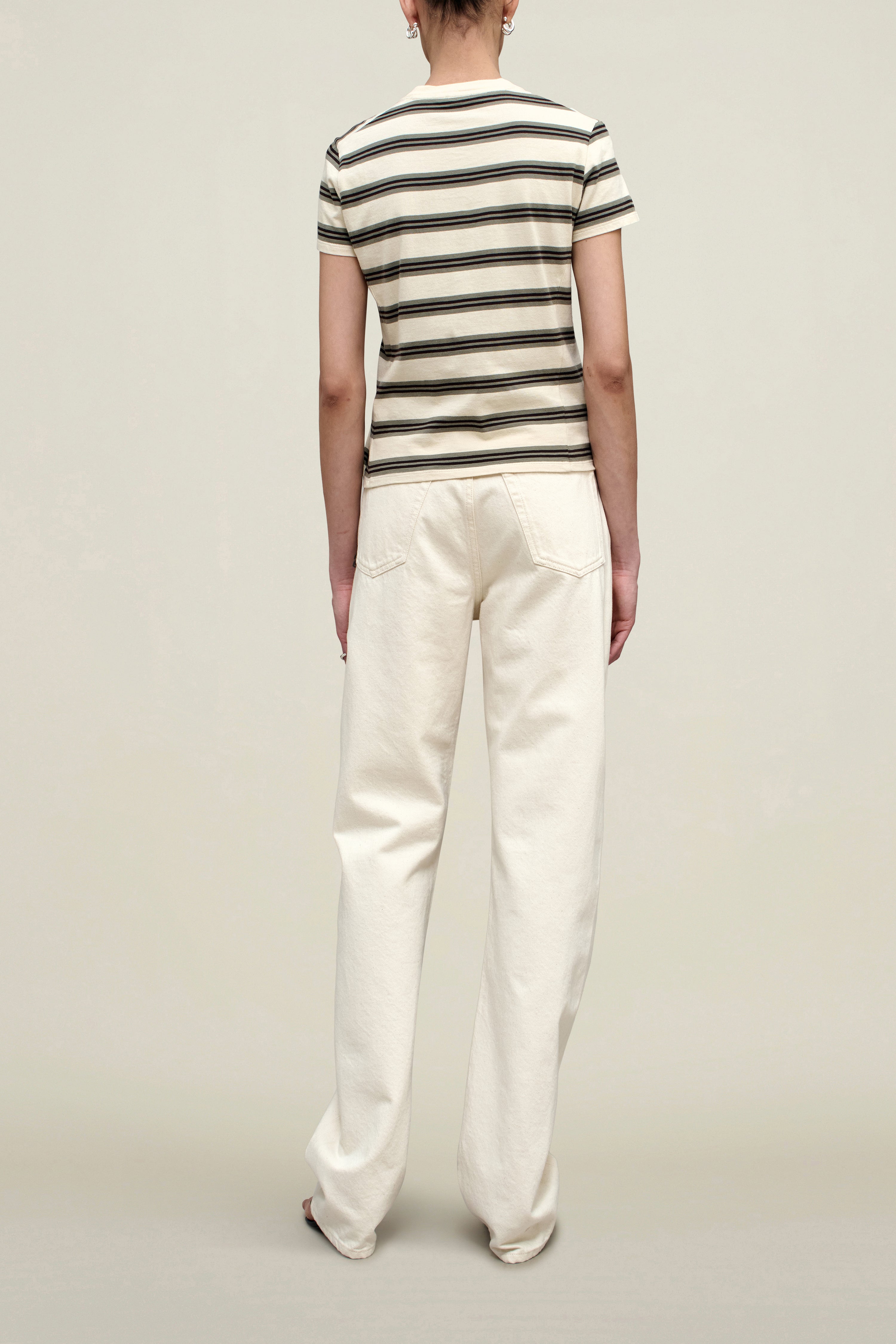 Kenzie T-Shirt in Mink Stripe