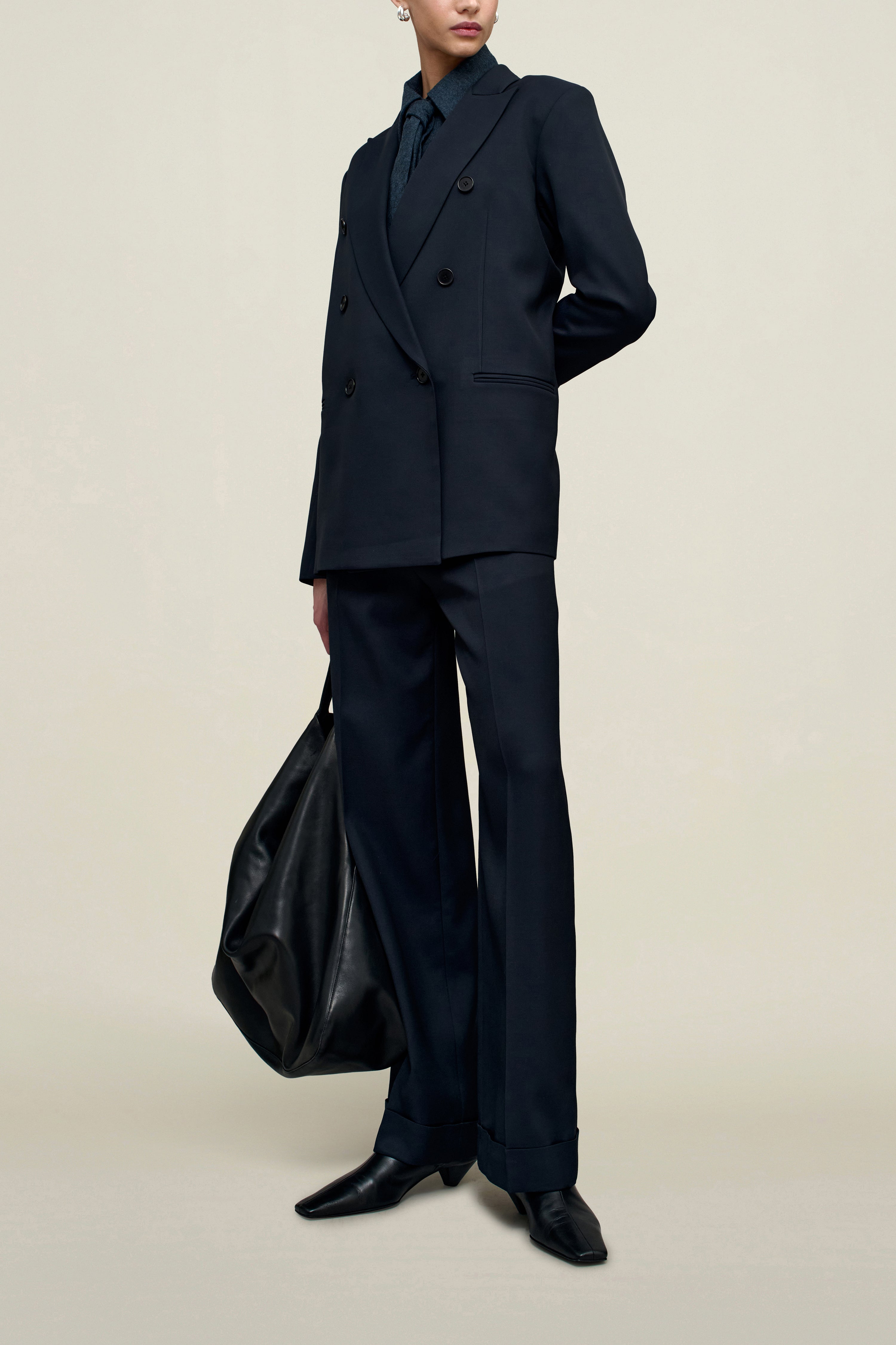 Carmen Double Breasted Blazer in Heavy Twill