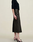 Emilee Pencil Skirt in Lambskin
