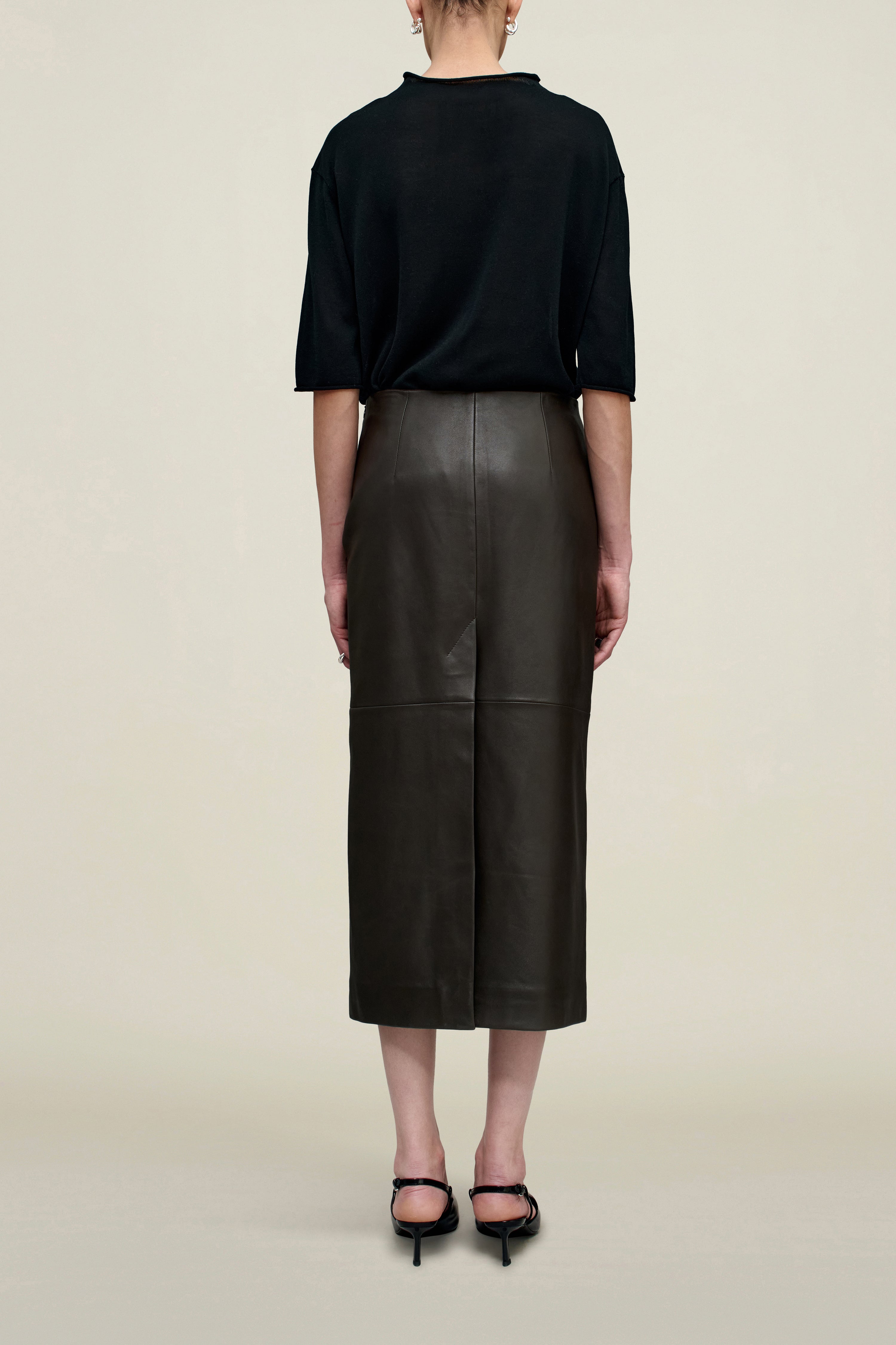 Emilee Pencil Skirt in Lambskin