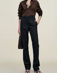 Charlie Tuxedo Trouser in Light Wool Suiting