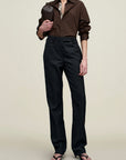 Charlie Tuxedo Trouser in Light Wool Suiting