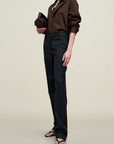 Charlie Tuxedo Trouser in Light Wool Suiting