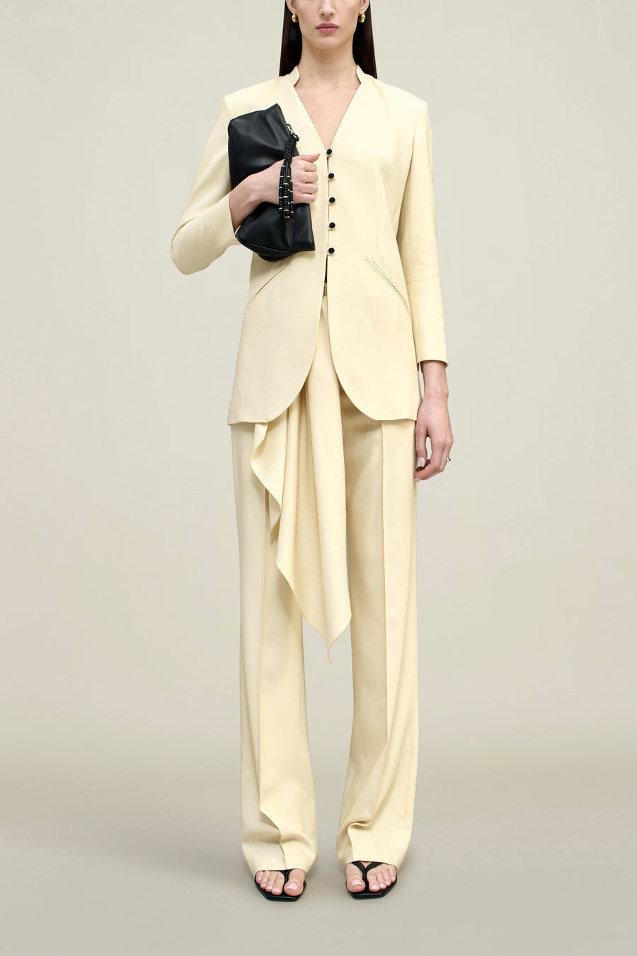 Ulla Tie Trouser in Virgin Wool Blend