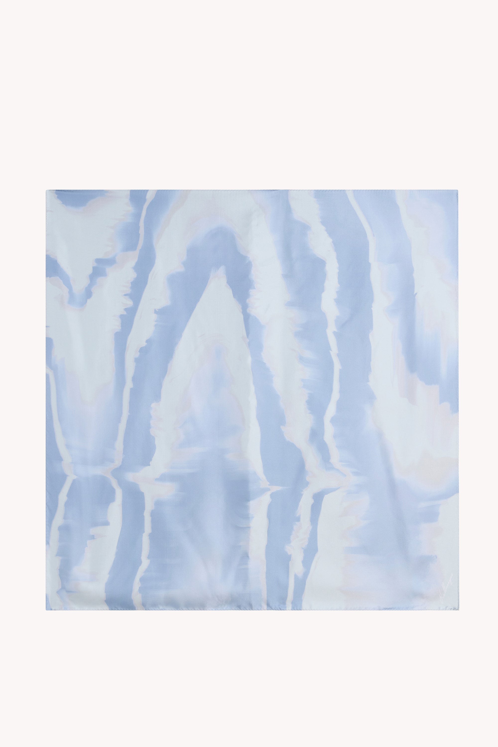 Large Oil Moire Scarf in Tempest Silk Twill