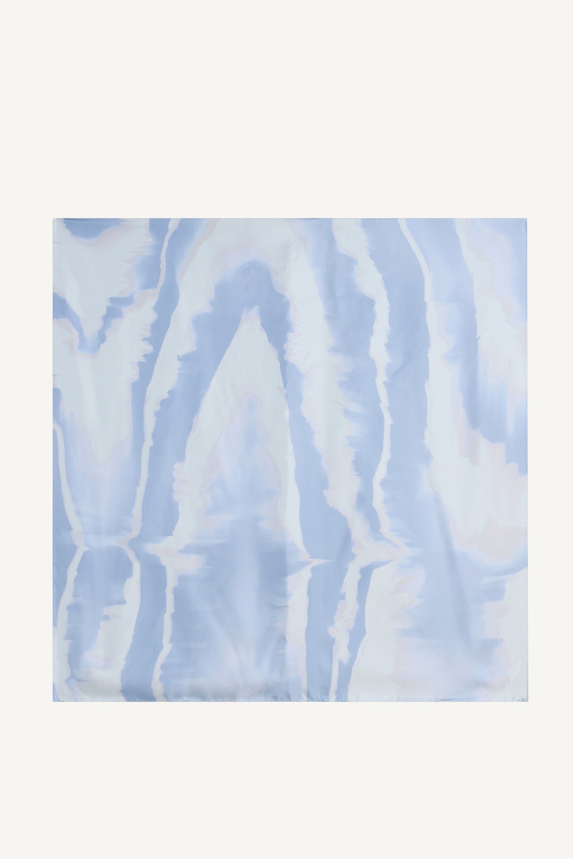 Large Oil Moire Scarf in Tempest Silk Twill