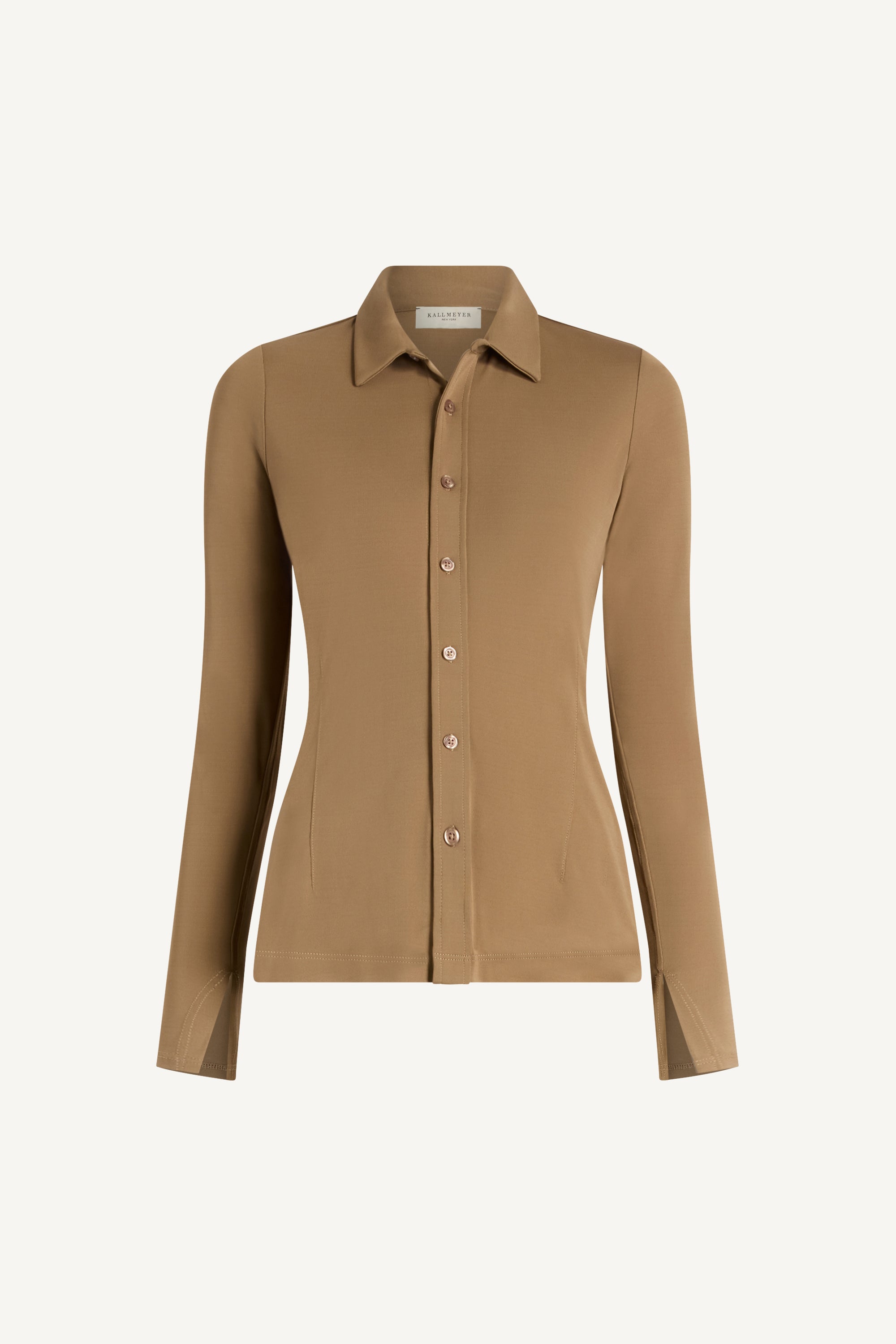 Frankie Button Down in Matte Jersey